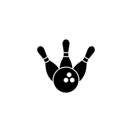 Bowling icon. bowling ball and pin sign and symbol.のイラスト素材