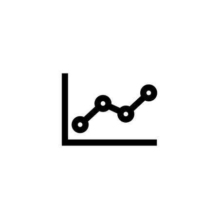 Growing graph Icon. Chart sign and symbol. diagram iconのイラスト素材