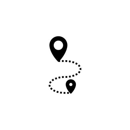 Maps and pin icon. location sign and symbol. geo locate, pointer icon.のイラスト素材