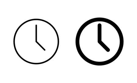 Clock icons set. Time sign and symbol. watch iconのイラスト素材