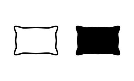 Pillow icons set. Pillow sign and symbol. Comfortable fluffy pillowのイラスト素材