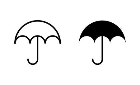 Umbrella icons set. umbrella sign and symbolのイラスト素材