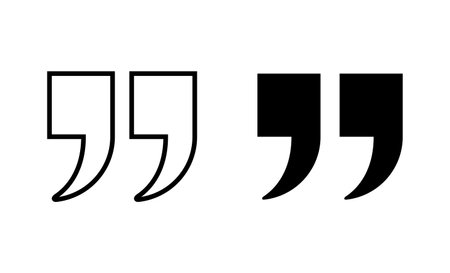 Quote icons set. Quotation mark sign and symbolのイラスト素材