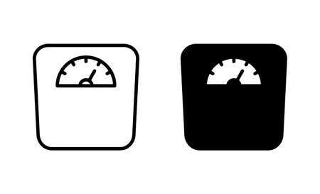 Scales icons set. Weight scale sign and symbolのイラスト素材