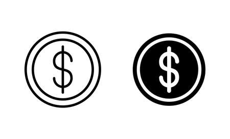 Money icons set. Money sign and symbolのイラスト素材