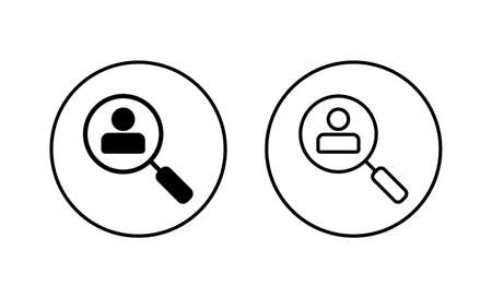 Hiring icons set. Search job vacancy sign and symbol. Human resources concept. Recruitmentのイラスト素材