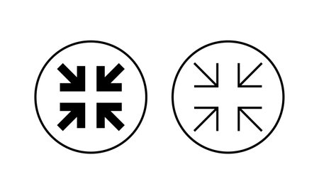 Fullscreen Icon set. Expand to full screen sign and symbol. Arrows symbolのイラスト素材