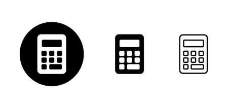Calculator icons set. Accounting calculator sign and symbol.のイラスト素材