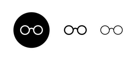 Glasses icons set. Glasses sign and symbolのイラスト素材