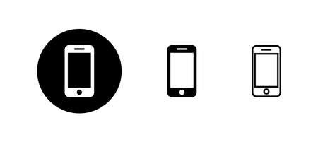 Phone icons set. Call sign and symbol. telephone symbolのイラスト素材