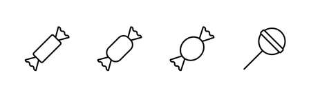 Candy icons set. candy sign and symbol.のイラスト素材