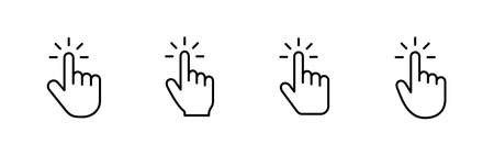 Hand cursor icons set. cursor sign and symbol. hand cursor icon clikのイラスト素材