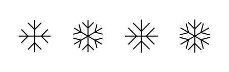 Snow icons set. snowflake sign and symbolのイラスト素材