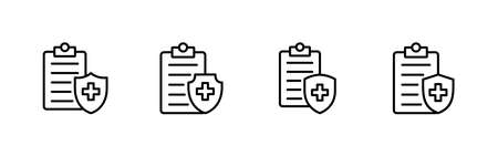 Medical insurance icons set. health insurance sign and symbolのイラスト素材