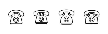 Telephone icons set. phone sign and symbolのイラスト素材