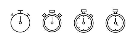 Stopwatch icon. Timer sign and symbol. Countdown icon. Period of timeのイラスト素材