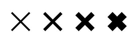 Close icons set. Delete sign and symbol. cross signのイラスト素材