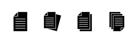 Document icons set. Paper sign and symbol. File Iconのイラスト素材