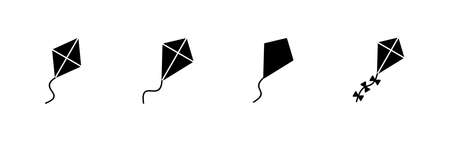 Kite icons set. kite sign and symbolのイラスト素材