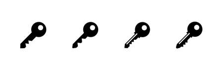 Key icons set. Key sign and symbol.のイラスト素材