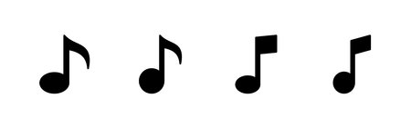 Music icons set. note music sign and symbolのイラスト素材