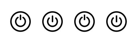 Power icons set. Power Switch sign and symbol. Electric power