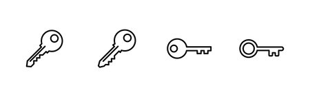Key icons set. Key sign and symbol.のイラスト素材