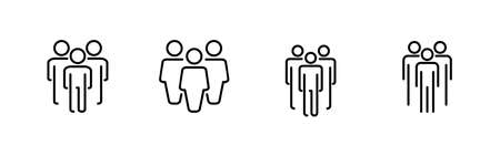 people icons set. person sign and symbol. User Icon vectorのイラスト素材