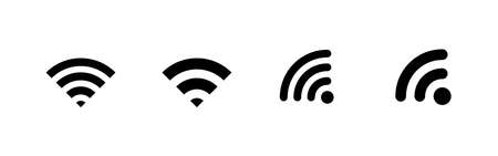 Wifi icons set. signal sign and symbol. Wireless  iconのイラスト素材