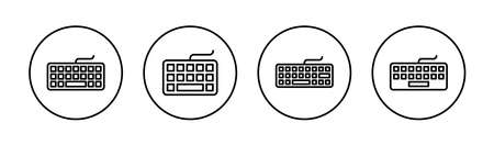 Keyboard icons set. keyboard sign and symbolのイラスト素材