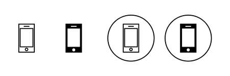 Phone icons set. Call sign and symbol. telephone symbolのイラスト素材