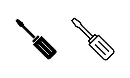 Screwdriver icon vector.tools sign and symbolのイラスト素材