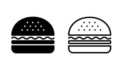Burger icon vector. burger sign and symbol. hamburgerのイラスト素材