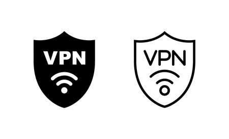 Vpn icon vector. Private network sign and symbol. virtual private network icon.のイラスト素材
