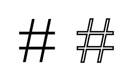 Hashtag icon vector. hashtag sign and symbolのイラスト素材