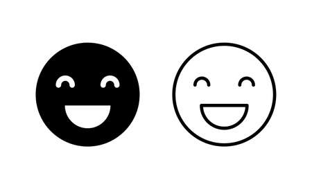 Smile icon vector. smile emoticon icon. feedback sign and symbolのイラスト素材