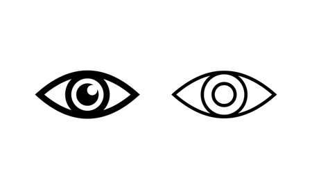 Eye icon vector. Eye sign and symbol. Look and Vision icon.のイラスト素材