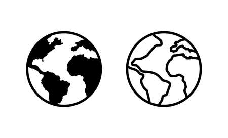 World map vector. Worldmap sign and symbol. Globe iconのイラスト素材