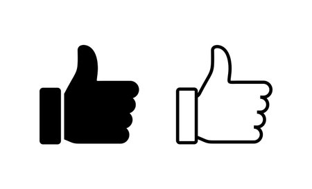 Like icon vector. Thumbs up sign and symbol. Hand likeの素材 