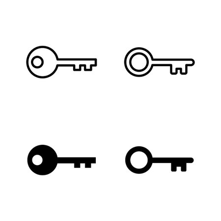 Key icons vector. Key sign and symbol.のイラスト素材
