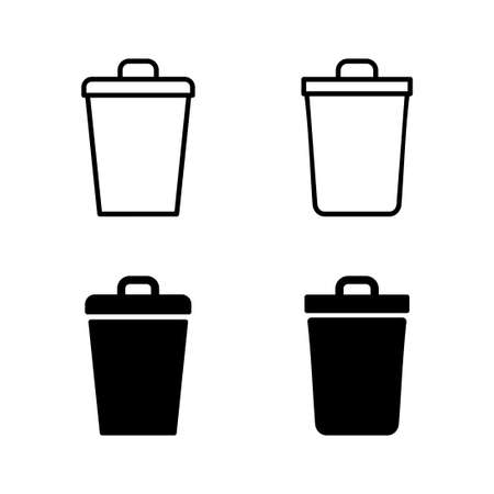 Trash icons vector. trash can icon. delete sign and symbol.のイラスト素材