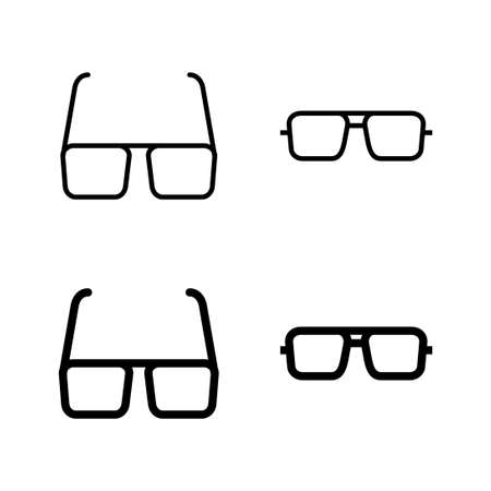 Glasses icons vector. Glasses sign and symbolのイラスト素材