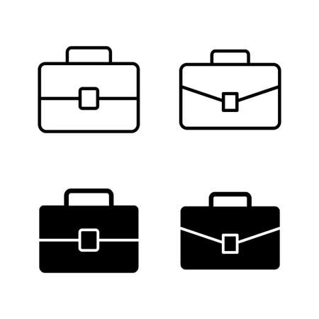 Briefcase icons vector. suitcase sign and symbol. luggage symbol.のイラスト素材