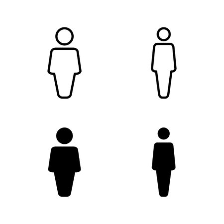 Man icons vector. male sign and symbol. human symbolのイラスト素材