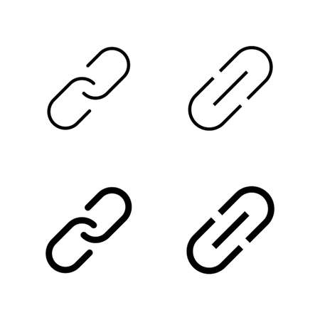 Link icons vector. Hyperlink chain sign and symbolのイラスト素材