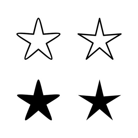 Star Icons vector. rating sign and symbol. favourite star iconのイラスト素材