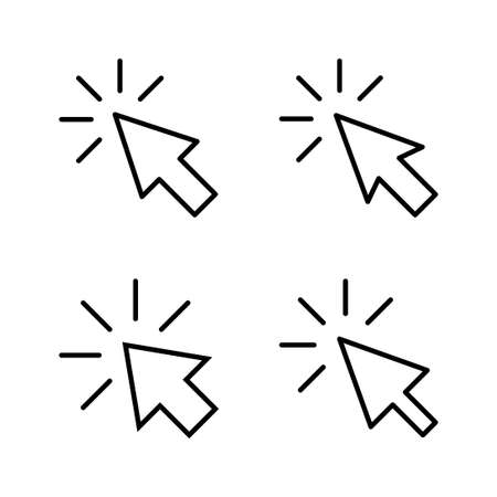 Click icon vector. pointer arrow sign and symbol. cursor iconのイラスト素材