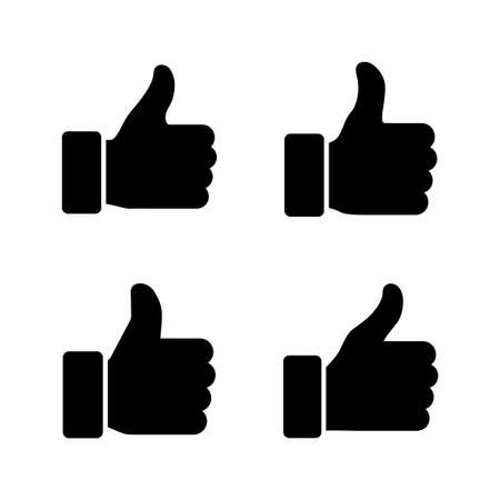 Like icon vector. Thumbs up sign and symbol. Hand likeのイラスト素材