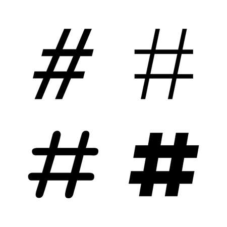 Hashtag icon vector. hashtag sign and symbolのイラスト素材