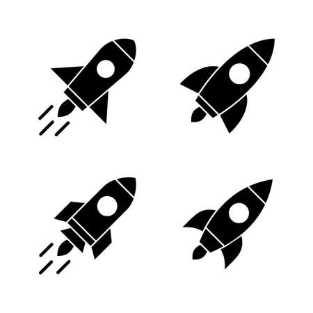 Rocket icon vector. Startup sign and symbol. rocket launcher iconのイラスト素材